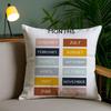 English Education Cushion Cover Plush Fabric DoubleSided Printed Invisible Zipper Sofa Pillow Case Home Bedroom Decor