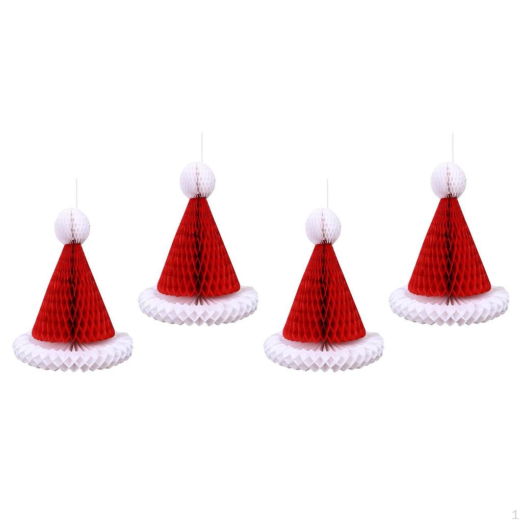 Christmas 3D Paper Lantern Hanging Decorative Crepe Garlands Holiday Decoration for