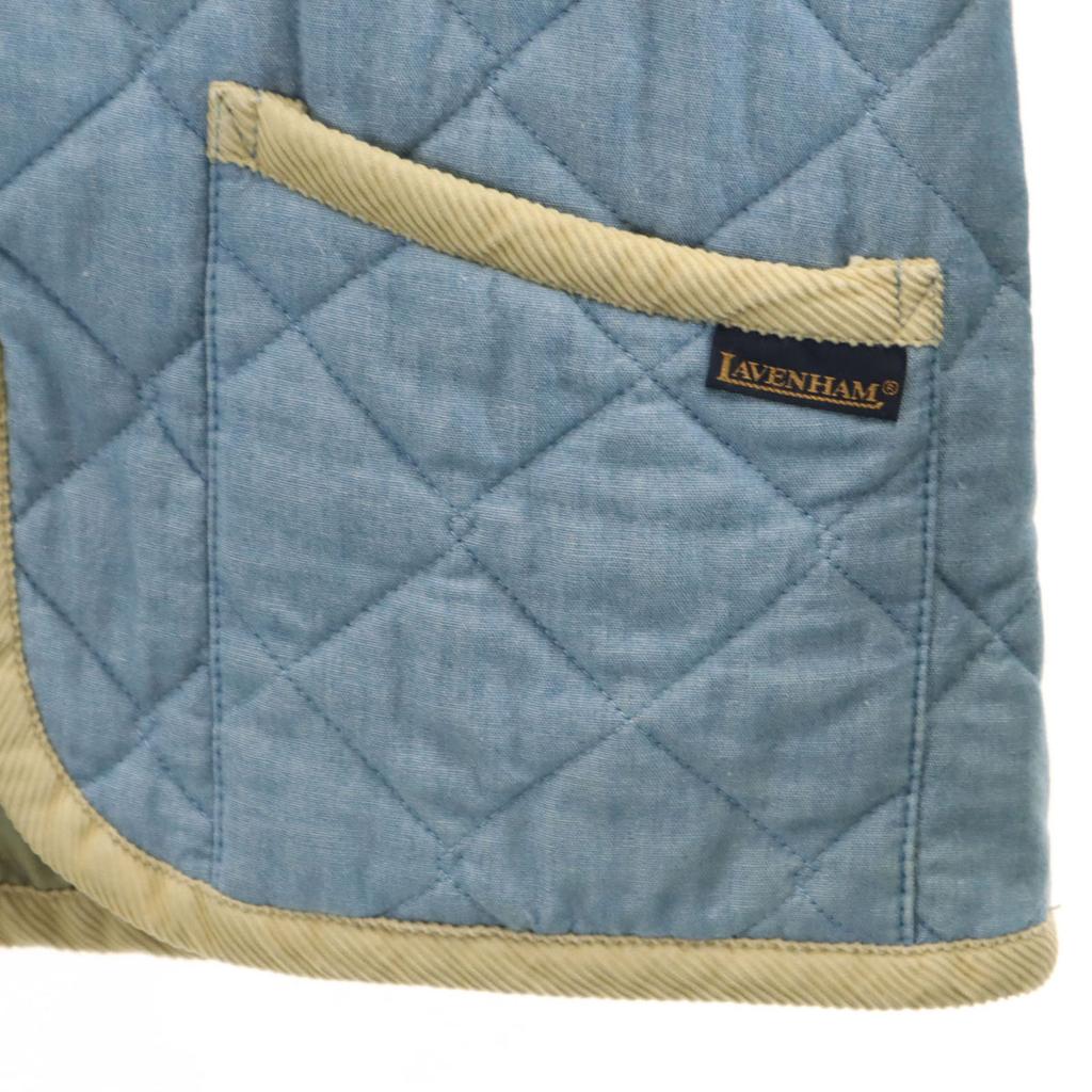 LAVENHAM Hergestellt in England Steppjacke 34 Blau Baumwollfüllung Damen Gebraucht