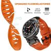 Fluorkautschuk-Armband für Samsung Galaxy Watch Ultra 2026 47mm Sport-Kautschukarmband für Galaxy Watch 7 Ultra 47mm Armband ohne Lücken