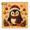 Relaxing Hobby for Adults Xmas Faux Pearl Painting Kit, Christmas 3D Art DIY Winter Scene Set Holiday Craft Project Adults, Festive Home Wall Decor