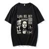 Singer Lana Del Rey Print Tshirt Fashion Unisex Wounisex Clothes Hip Hop Streetwear Harajuku Y2k Tops Oversize Unisex Tee Clothing
