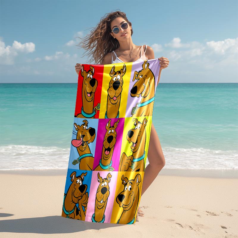 Halloween Fantasy Comedy Adventure Cartoon Movie Scooby-Doo Towel Outdoor Camping Vacation Swimming Beach Towel Outdoor Absorbent Bath Towel Y1