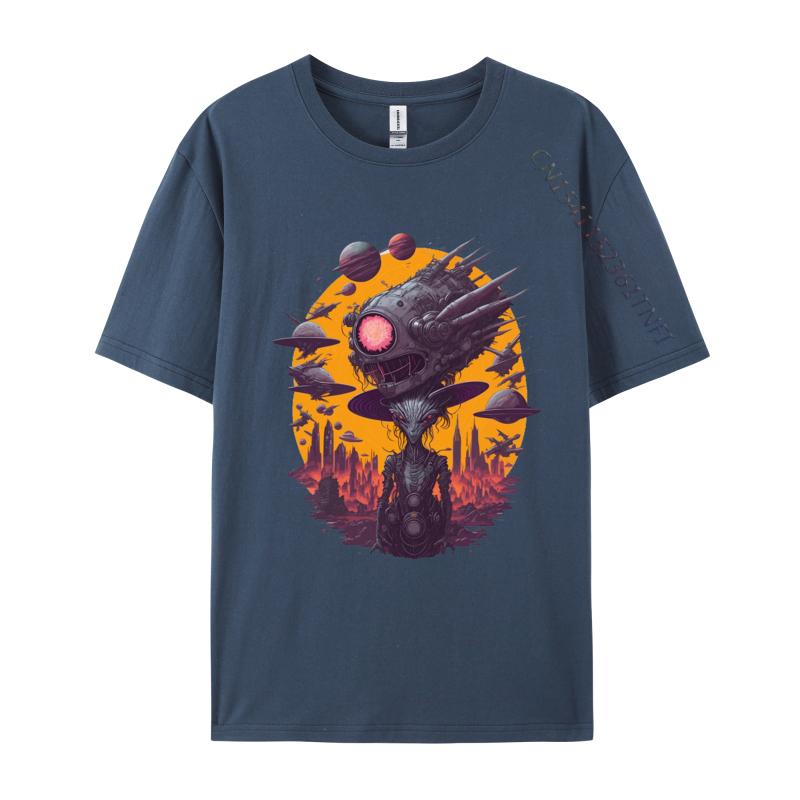 The Alien Hat T Shirt For Male Tee Free Shipping Homme Round Neck T Shirt Designer Clothes Men Normal