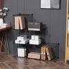 Metal Cube Shelf, Adjustable Cube Cabinet for Clothes, Books, Toys, Flexible, 109L x 37W x 109H cm, Black