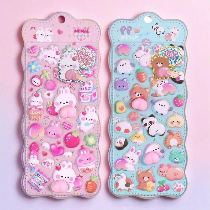 Bunny Cute Stereo Foam Stickers Self-Adhesive Stickers For Scrapbooking Diy Crafts  Decoration Cartoon Decorative Stickers