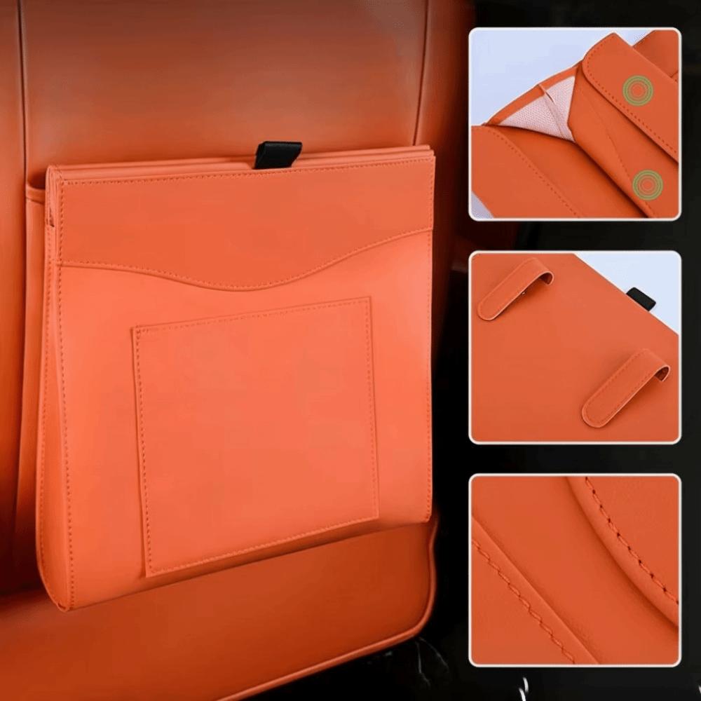 Storage Pocket Magnetic Adsorption Storage Bag Seat Hanging Trash Can  Car Interior Supplies