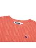 KIRSH Small Cherry Cable Crop Short Sleeve Knit [Orange]
