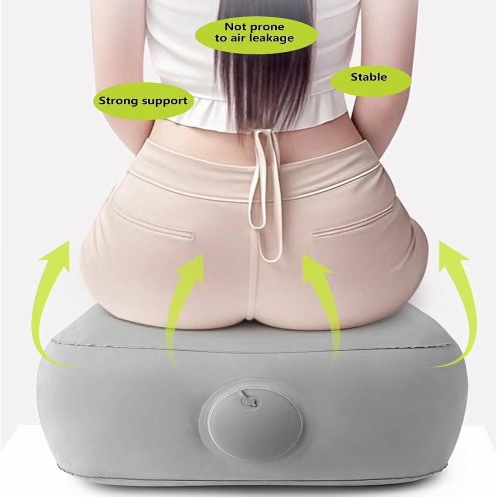 Press-down Inflatable Foot Pads Thick Easy To Carry Height-increasing Seat Cushion Foldable Car Travel Mat
