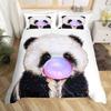Panda Polar Bear Duvet Cover 3D Printed Animal Bedding Set, Single and Double Beds, Full Size Double Bed, Large Pillowcase Gift