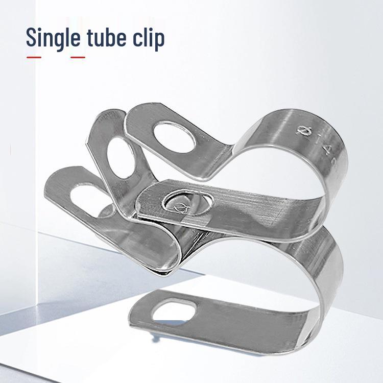 304 Stainless Steel R-Type Pipe Clamp Hose Saddle Bracket D16 (set of 5)