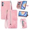 Lanyard Zipper Wallet Card Bag Leather Case For Samsung Galaxy S23 Ultra S22 S21 S23FE A54 A14 A34 A24 A23 A34 Crossbody Cover