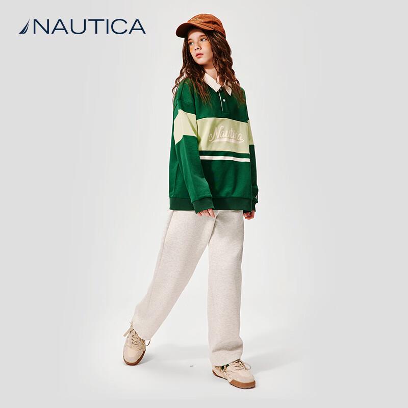 Nautica Kids' Unisex Polo Collar Sweatshirt