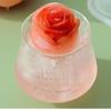 Creative Rose Food Grade Mřížka na led Forma pro domácnost Silikonová nádoba na led na studené nápoje Výrobník ledu na whisky