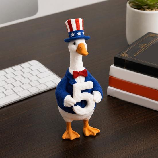 baizihuahu Decorative Ornament, USA 250th Patriotic Goose Centerpiece, Unique Appearance Figure for Household Use Home Decor