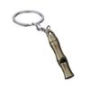 Whistle Keychain Metal High Decibel Stereoscopic Portable Single Tube Pendant Key Ring Small Gift
