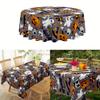 Halloween Spooky Pumpkin Ghost Skeleton Waterproof Tablecloth Table Decor Reusable Dining Tablecloth Halloween Decorations