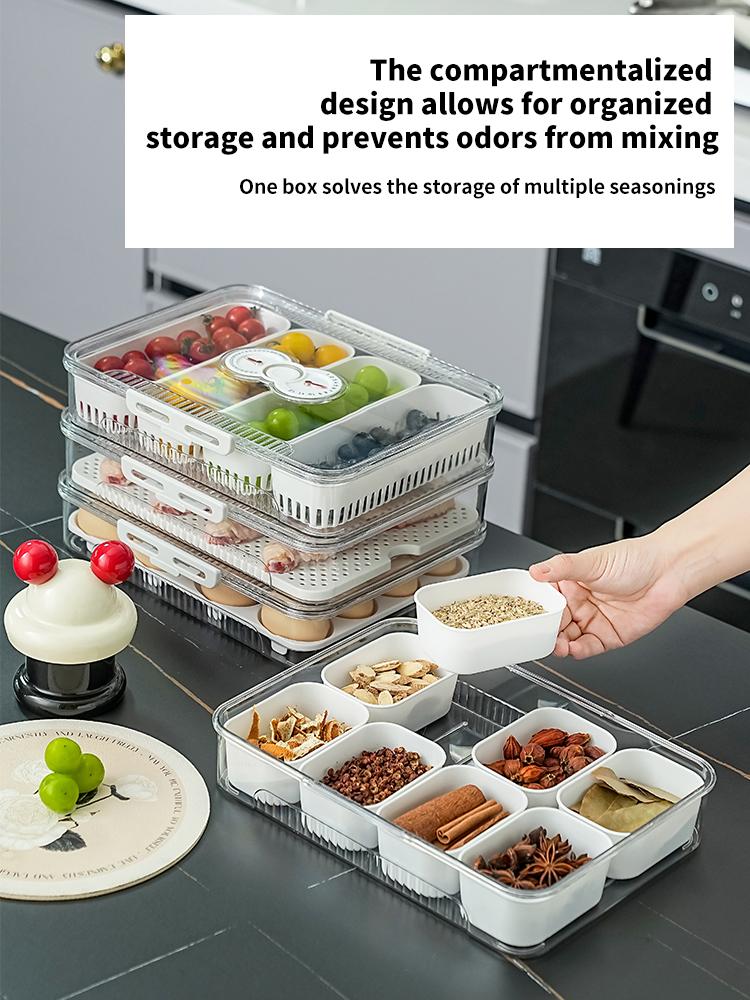 Trending Modern Stackable Multi Functional Storage Box Leakproof Transparent Home Kitchen Organize Food Tools Case
