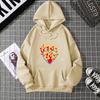 2025 Love Fire Graphic Print Hoodie Pure Cotton High Quality Loose Shoulder Hooded Sweater Trend New Fashion Sweatshirt CYXX291