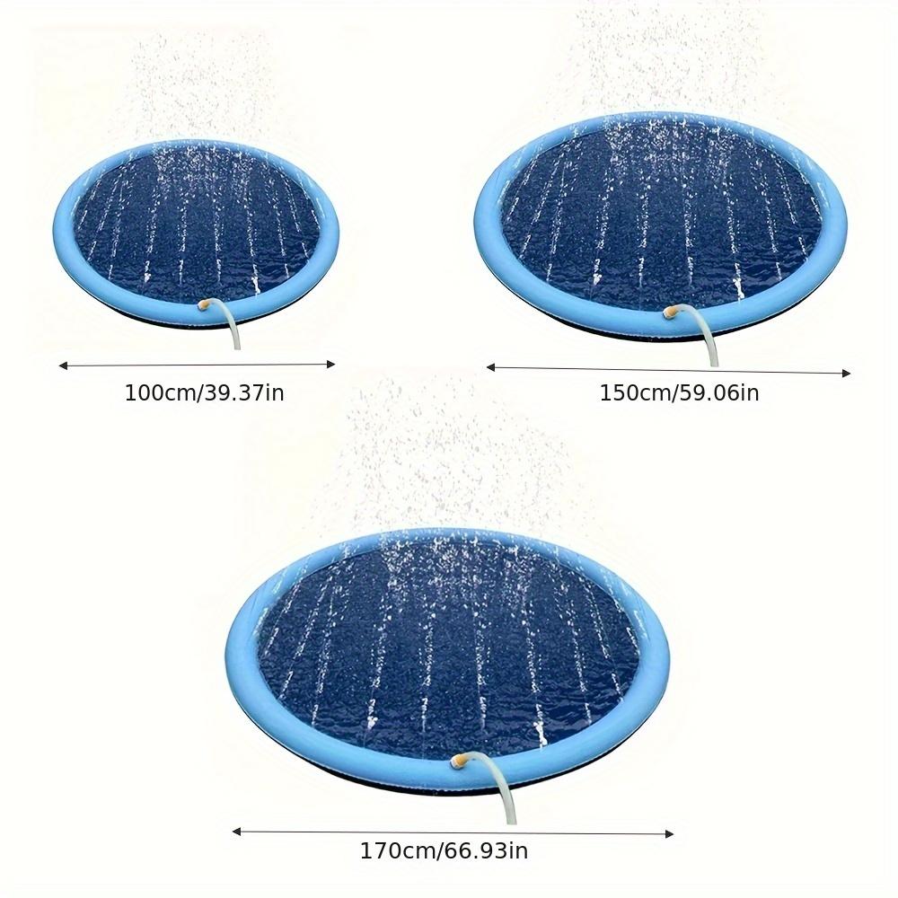 Portable Dog Pool for Outdoor Fun with Built- Sprinkler System, Durable Plastic for Backyard Summer Cooling, Sprinkler Built