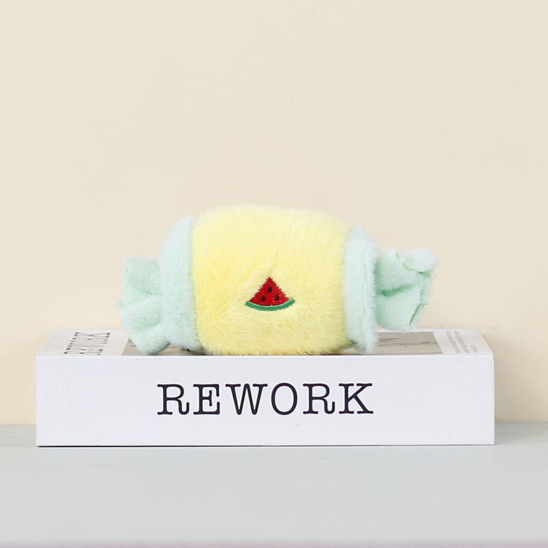 Cute Candy Plush Keychain With Polyester Fiber For Kids And Teens