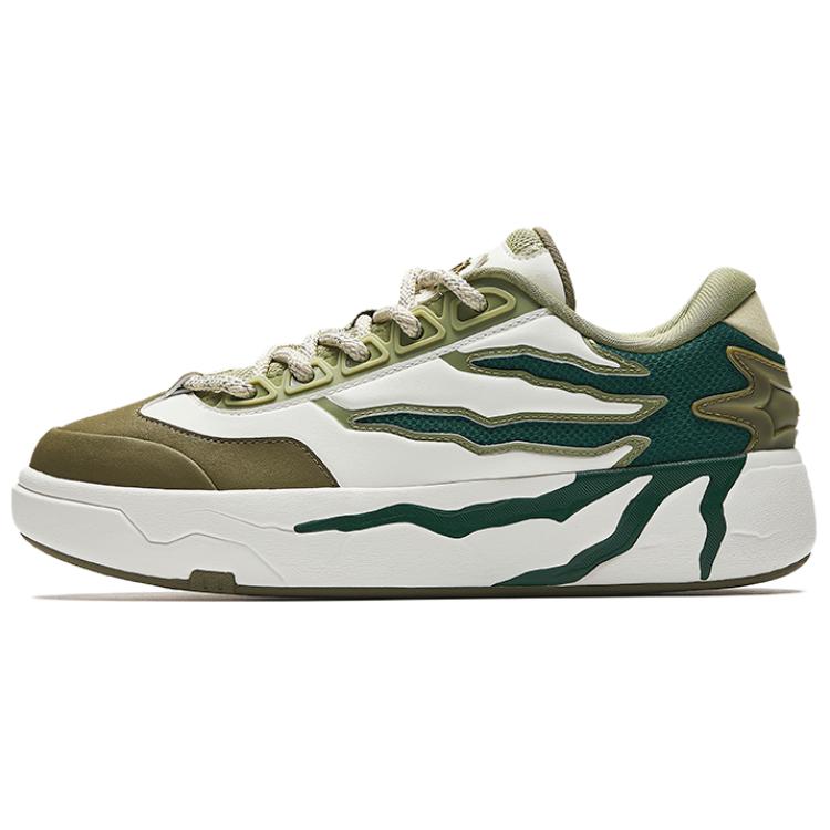 

New Anta Wear resistant And Lightweight Low Top Skateboard Shoes Men s Ivory White Tremella Fissilis Green 112538075-4 41