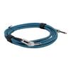 6.5mm Guitar Cable Right Angle To Straight Connector Nylon Braided Noise Reduction Guitar Connection Cord 3 Meters Blue