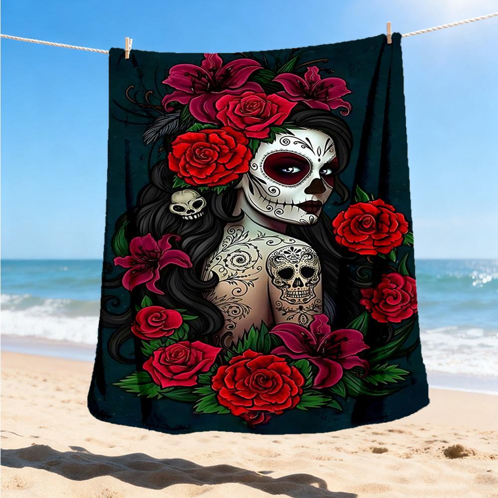 Zucker Totenkopf Outdoor-Decke, Weiche und bequeme Decke, Lässige warme Outdoor-Decke, Camping Reise Decke, Gutes Geburtstagsgeschenk 1165