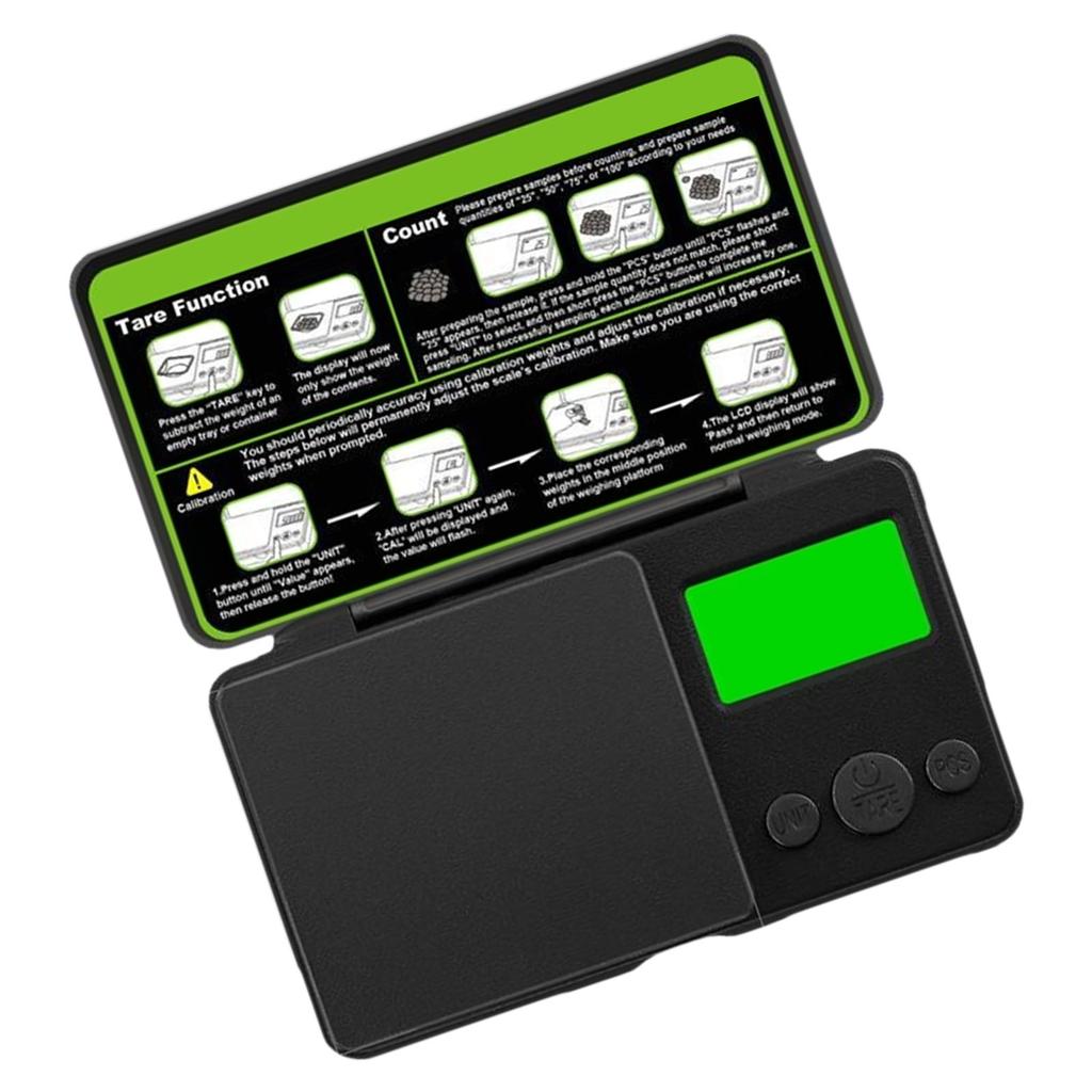 Mini Accuracy Scale 0.01g Accuracy LCD Backlit Display for Gold Jewelry Weighing in Low Light Conditions