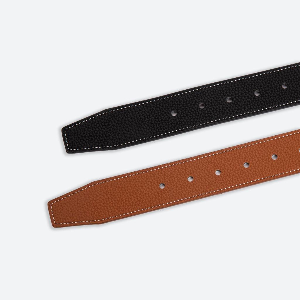 CK Hermes Echtledergürtel für junge Männer - Doppelseitig, Reines Rindsleder, Vintage-Stil, Business & Casual.