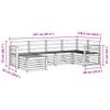 6 Piece Outdoor Sofa Set Natural Solid Acacia Wood