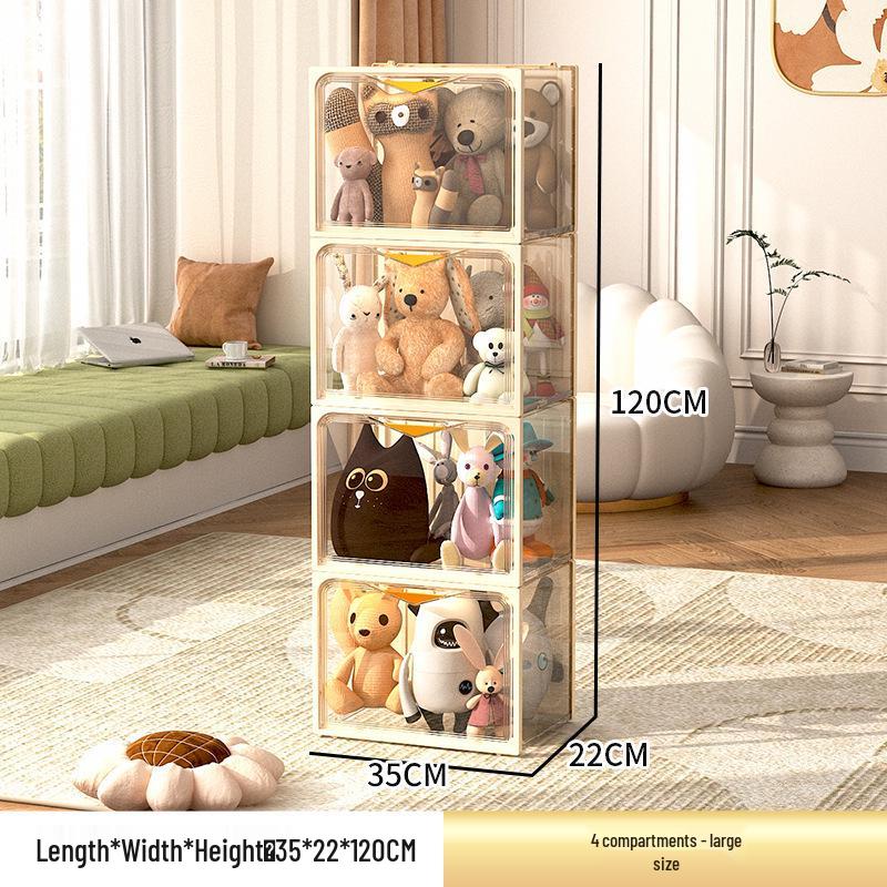 Transparenter Plüschtier-Aufbewahrungskorb und Ausstellungsbox