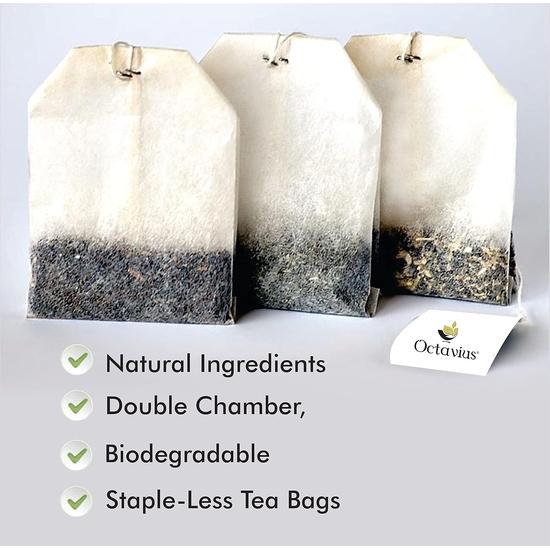 Octavius | Classic Darjeeling Black Tea -100 Tea Bags | 100% Pure & Authentic Darjeeling Tea | Premium Black Tea| 100 Teabags -(2gm Each)