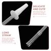 5 Sets Pot Belly Cup Straw Camping Water Bottle Portable Smoothie Multi-function Washable Straws Household Multifunction