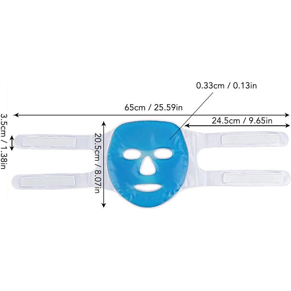 

Cooling Face Mask Gel Beads Reusable Hot Cold Compresses Puffiness Head Discomfort Relief Sleeping синій