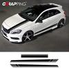2PCS Car Stickers Engine Hood Waist Sides Vinyl Wrap Race Stripes Black Decal Vinyl Auto Tuning for BMW Mazda Cars Accessories