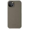 MELKCO For iPhone 13 mini 5.4 inch Protective Case Genuine Cow Leather Coated PC Phone Cover