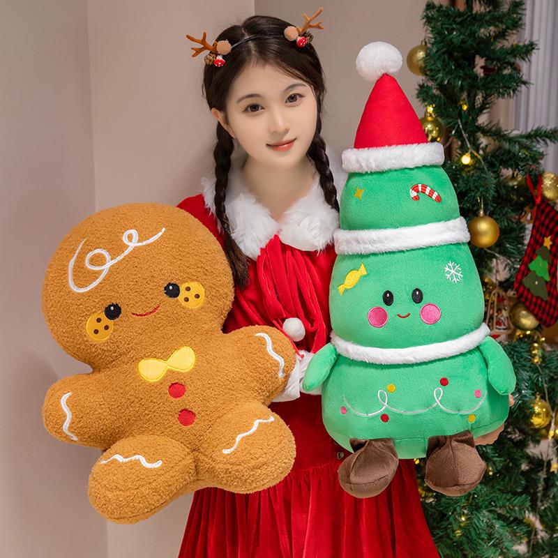 Christmas  New Gingerbread Plush Doll Pendant Santa Tree Elk Old Lady Snowman Plush Toy Home Decor Gift For Boys And Girls