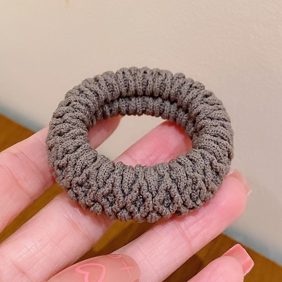 Elastico per Capelli a Scrunchie in Lussuosa Pelle Nera - Elastico Durevole per Capelli da Donna