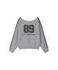 ROUGHTYPE Trackline Off-Shoulder Sweatshirt - Gray