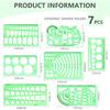 SenseYo 7 Pack Drawings Templates Stencil, Circle Template for Geometric Drawing Stencils, Plastic Clear Circle Stencils Architecture Supplies