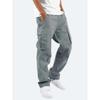 Pantaloni Cargo da Uomo a Vestibilità Larga con Tasche Laterali Pantaloni Casual Streetwear