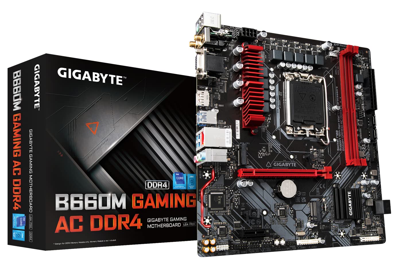

Материнська плата GIGABYTE B660M GAMING AC з процесором Intel B660, сумісною з ЦП 12-го покоління MB5774 DDR4/A Micro-ATX [з набором мікросхем] (LGA1700)