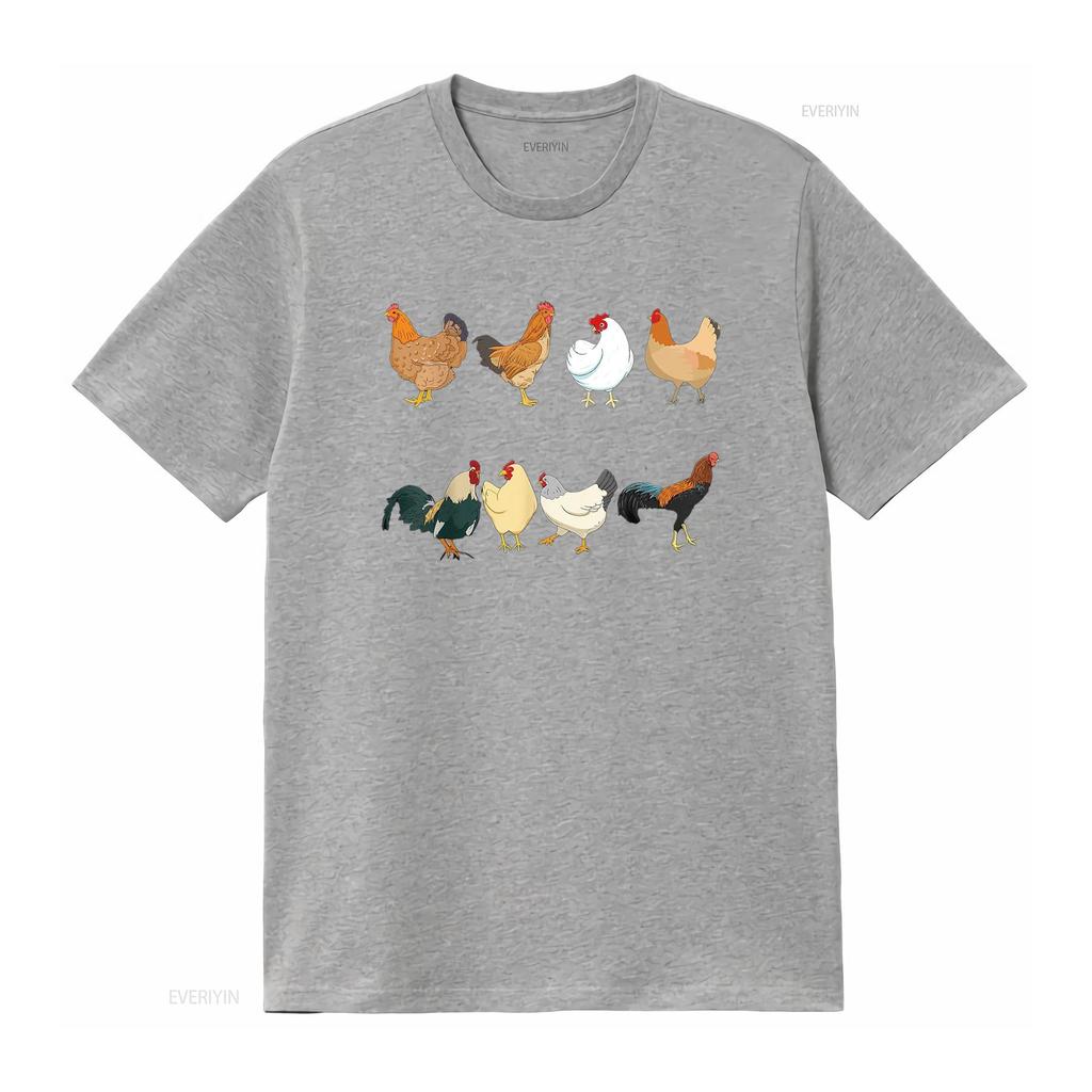 T-shirt Poulets Amateurs de Poulets Propriétaires Éleveurs s vintage Lavé mode Haut Pour le Quotidien Élégant homme Confortable