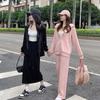 Herbst und Winter Große Größe Fauler Sportanzug Anzug Damen Lockerer Pullover Hohe Taille Weite Hosen Schlankmachendes Zweiteiliges Set