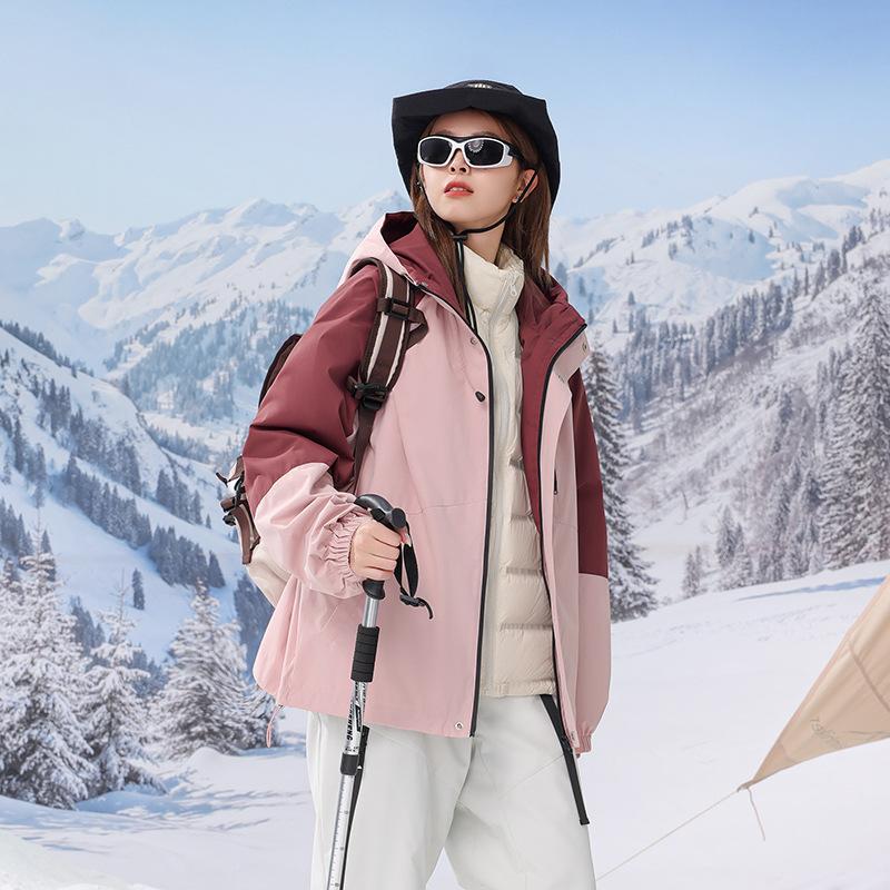 Outdoor Jacket Men's and Women's Removable Jacket Autumn and Winter Down Liner Three-proof Assault Jacket Men's Jacket Mountaineering Suit