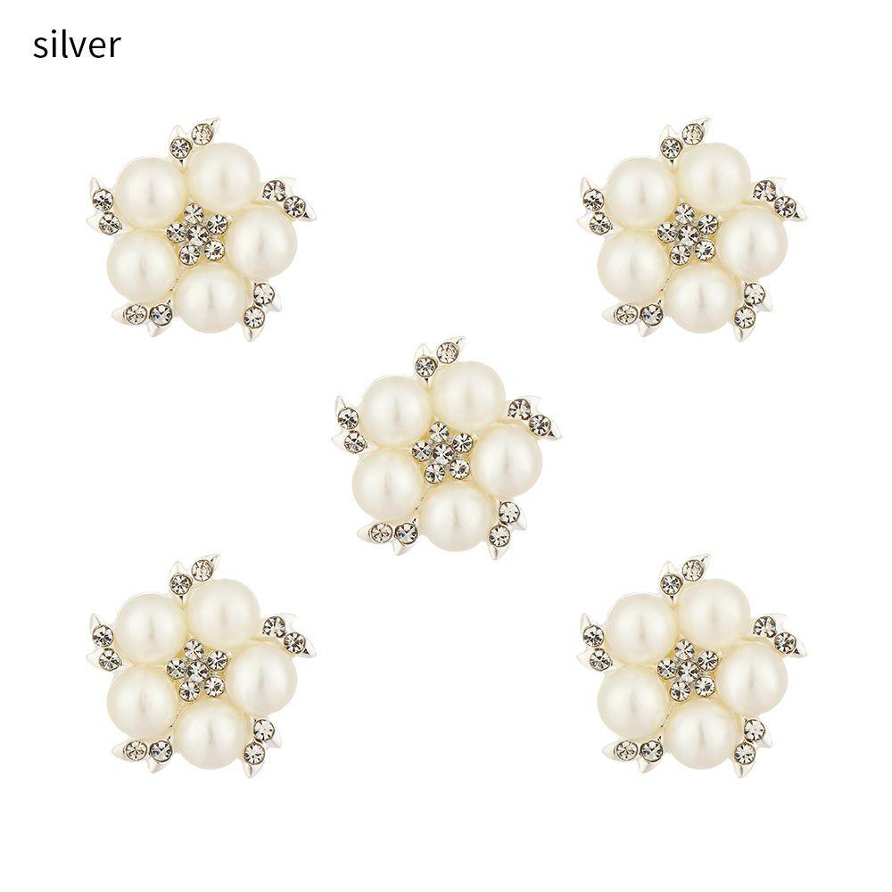 

Сумка для прикраси одягу Кришталеве скло Камінь Шиття Ґудзики Стрази Ґудзики Ґудзики з перлинними квітами срібний