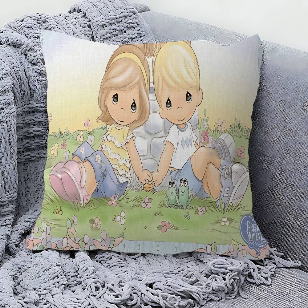 Precious Moments Cute Pillow Cover for Bedroom Room and Living Room Sofa Decorative Cushion Cover