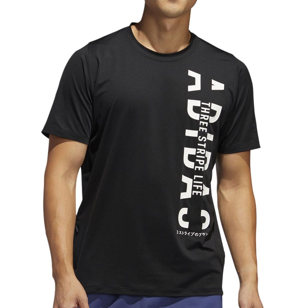 adidas T Shirts Men's Black Crew Neck Moderate FL4444