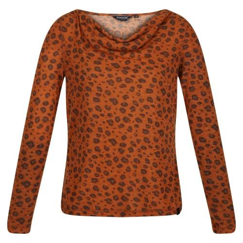 Regatta Womens/Ladies Frayda Leopard Print Cowl Neck Top